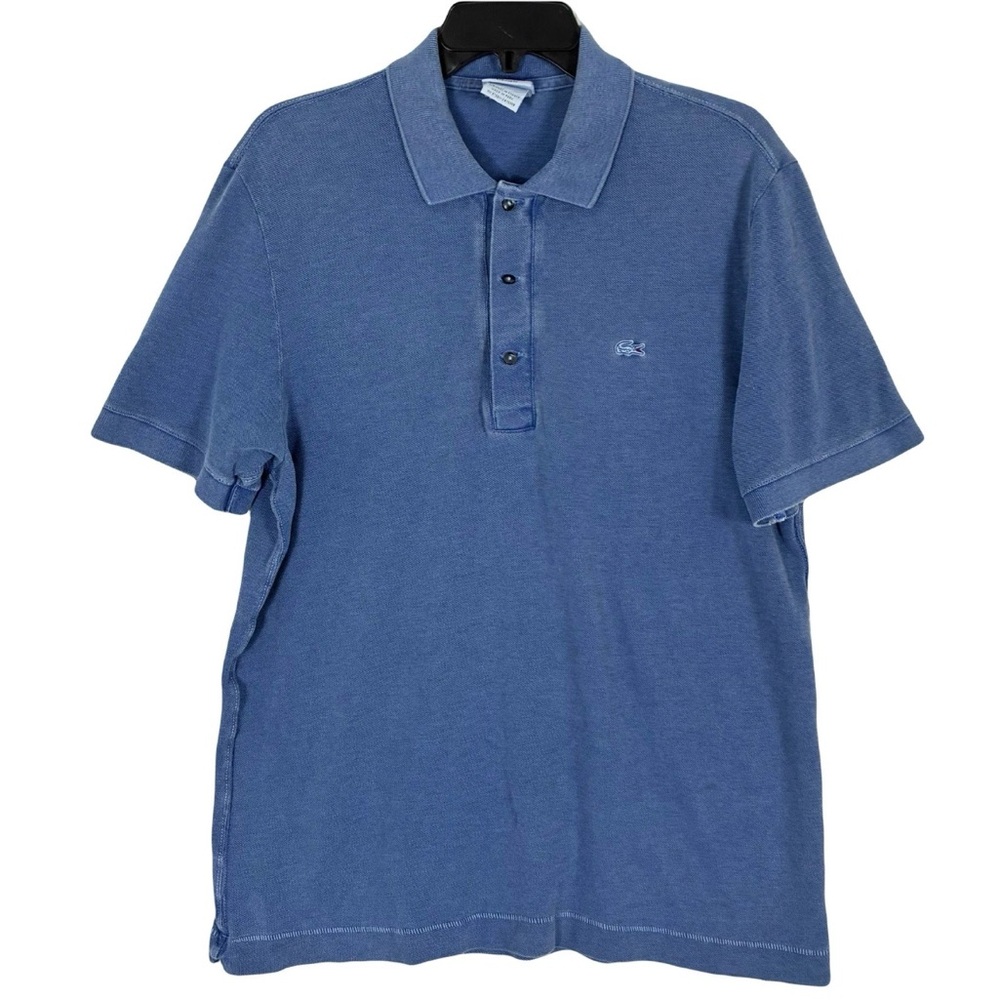 Lacoste Vintage Blue Short Sleeve Polo Shirt 5/L France Preppy Golf Classic
